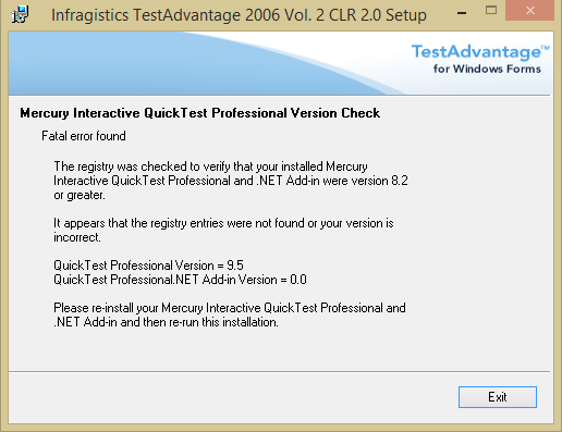TestAdvantage 2006 volume 2 Install Error